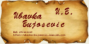 Ubavka Bujošević vizit kartica